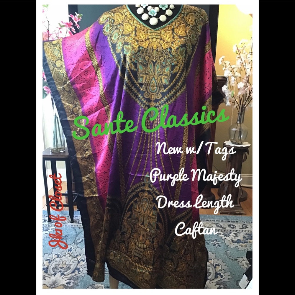 LOWEST🌺 NWT SANTE CLASSICS MULTICOLOR FULL LENGTH CAFTAN